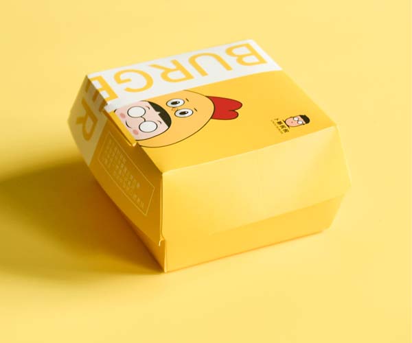 Printed Paper Burger Packaging Box